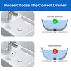 KULACO Drain Fitting Sink Without Overflow, Pop Up Valve Drain