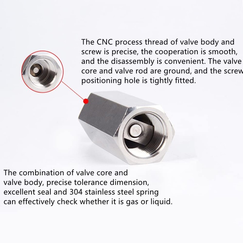 One Way Air Check Valve 1/8'' Femal Threaded Full Ports