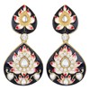 Aheli Indian Traditional Enamel Brass and Kundan Drop Earrings Gift