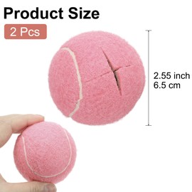 uxcell 2 Pcs Precut Walkers Tennis Balls, Universal Precut Glide Ball Walkers Accessories Glides for Furniture Legs and Floor Protection, Pink