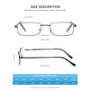 OKH 3 Pack Stainless Reading Glasses 2.0, Metal Frame Blue