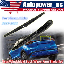 SOILLAR New Rear Windshield Back Wiper Arm Blade Set For Nissan Kicks 2017-2022 US