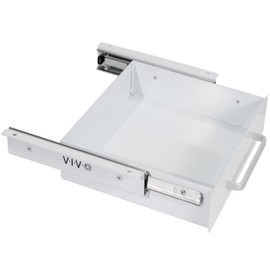 VIVO 13 inch Under Desk Mounted Sliding Pull-out Drawer for Office Desk, Pull Handle, Storage Organizer for Sit Stand Workstation, White, DESK-DR1H-W
