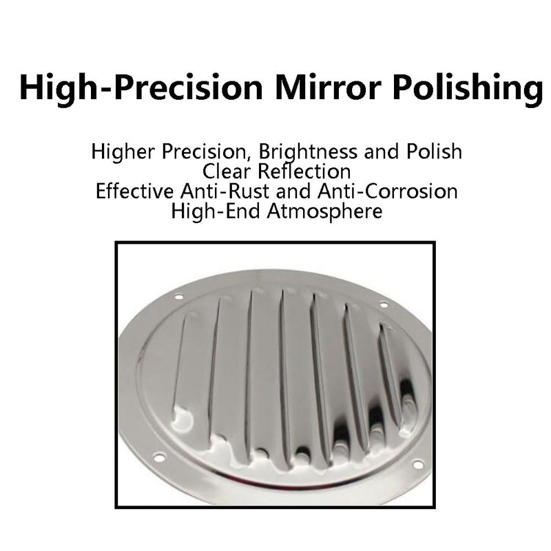 Round Louvered Vent, 316 Stainless Steel Air Vent Grille Ventilator