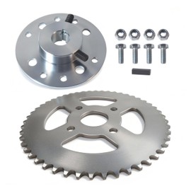 Go Kart Sprocket Hub for 3/4" Bore & 3/16" Keyway Hardware Kit with 40/41/420 Chain 50T Rear Drive Sprocket for Predator 212cc 196cc 6.5hp Go Kart Mini Bike Drift Trike Heavy Duty Dune Buggies Parts