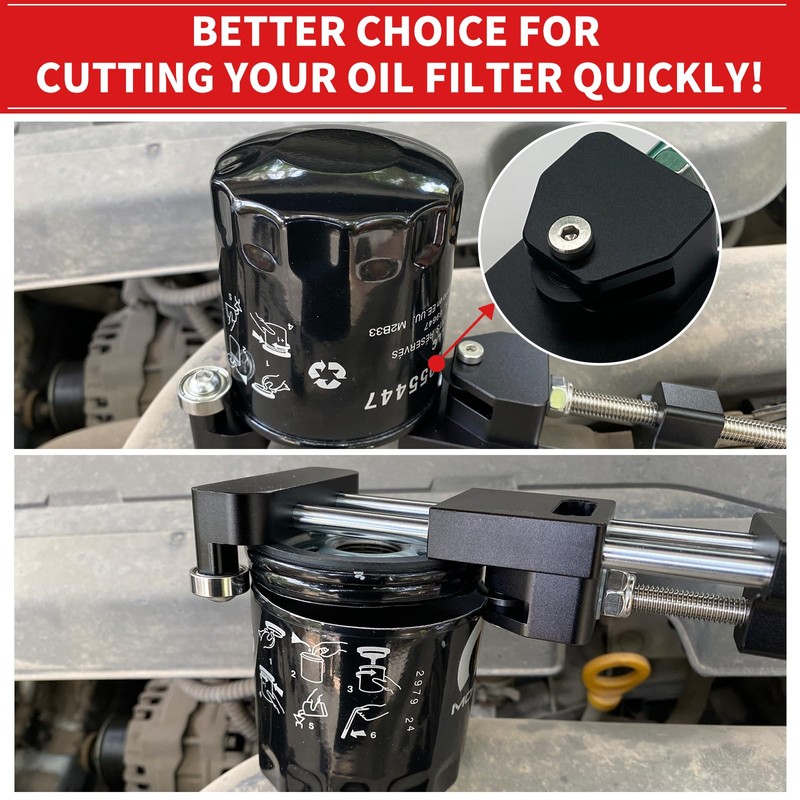 Aluminum Oil Filter Cutter, Universal Oil Filter Cutting Tool for