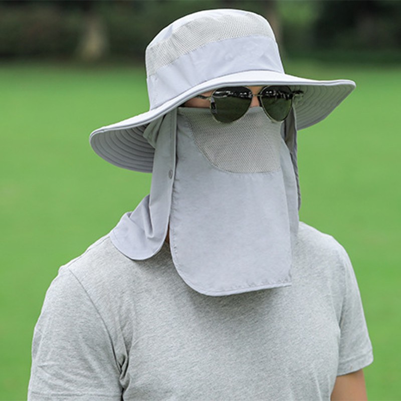 Sun Hat UV Protection Cap Wide Brim Nylon Breathable Quick
