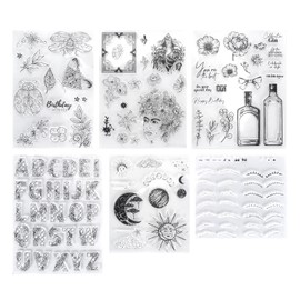 6pcs Silicone Embossing Folders Multipurpose DIY Craft Template Molds for Making Paper Cards Photo Album Wedding Decoration Scrapbooking