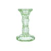 Gisela Graham Pastel Green Glass Candlestick - Small