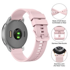 Mugust GloryFit Smart Watch Bands for GloryFit T80 T70 T60 T50 P99 P98 Smartwatch, 22mm Quick Release Silicone Replacement Band (Starlight+Pink+Smoke Purple)