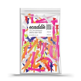 Ecaddie Plastic Castle Golf Tees Multipack (120 Castle Tees) (120)