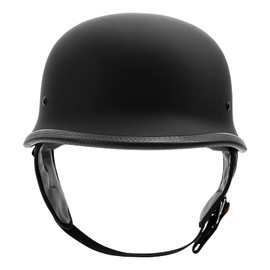 XFMT Dot Matte Black German Half Face Chopper Cruiser Biker Helmet XL
