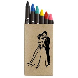 Azeeda 'Wedding Couple' Coloured Crayon Set (CY00027771)