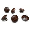Genuine Leather Buttons Vintage Pack 6 - Round Sewing Buttons