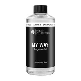 Luxury Hotel Scent My Way Diffuser Oil Waterless Essential Aromatherapy for Cold Air & Car Diffusers – Long Lasting Refill for Large Room & Home - Non Toxic, Signature Sandalwood (500ml/16.9Fl oz)