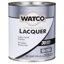 Watco 63041 Lacquer Clear Wood Finish, Quart, Gloss Clear