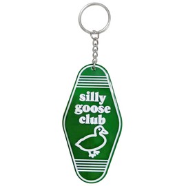 iMagitek Funny Silly Goose Keychain Goose Keyring Gag Gifts Novelty for Men Women