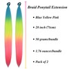 Blue Yellow Pink Braiding Hair Extension for Braids Synthetic Braid
