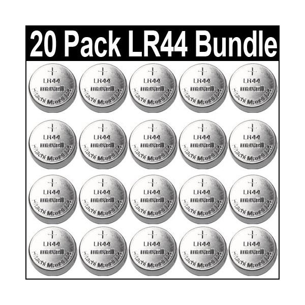 Maxell LR44 AG13 A76 357 Alkaline Button Cell Battery 20 Pack