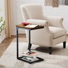 QEEIG C Shaped Side Table Set of 2 Living Room