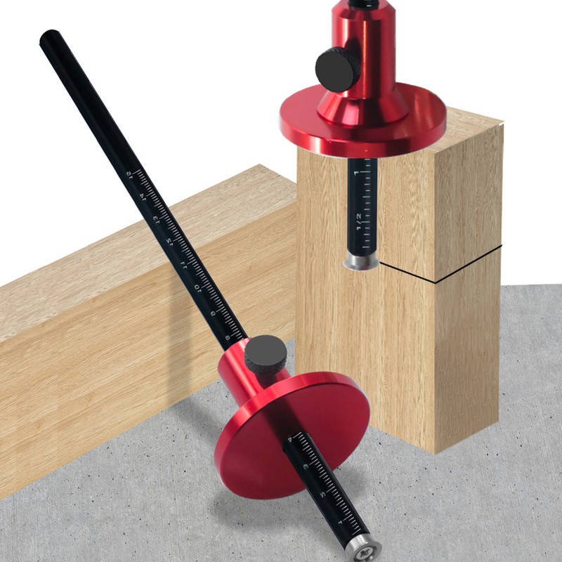 European Style Wheel Marking Gauge Aluminum Alloy Scriber Woodworking Mortise