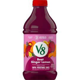 DISTRIBUTED BY CAMPBELL SOUP COMPANY V8 Beet Ginger Lemon 100% Vegetable Juice, 46 Fl Oz Bottle