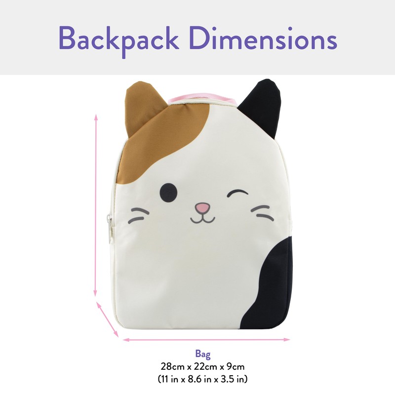 Squishmallows Girls Backpack, Cam The Cat Kids Rucksack, Cute School