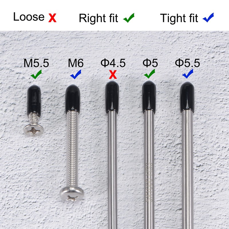 sourcing map 20pcs Round Rubber End Caps 1 1/8"(29mm) Black