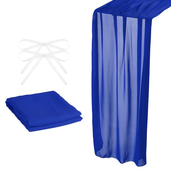 sourcing map 10Ft Chiffon Table Runner, 28 x 120 Inch