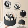 360° Rotating Makeup Brush Organizer for Vanity – 5-Compartment PP