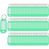 Key Tags with Split Ring, 100 Pack, of one Colour,