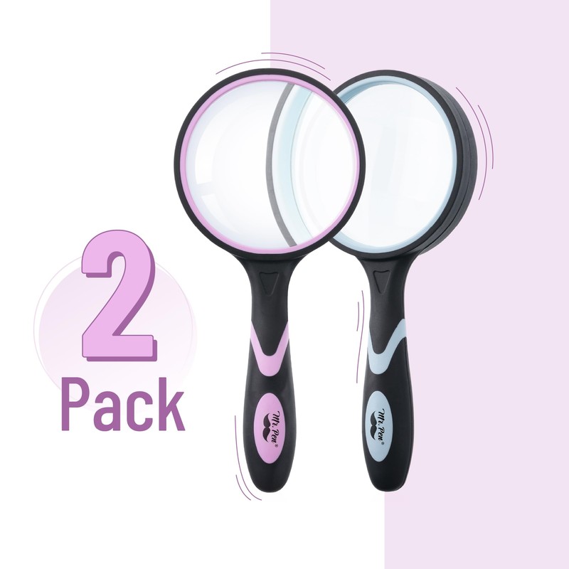 Mr. Pen- Magnifying Glass, 2 Pack, 10X Magnifier, 75mm Glass