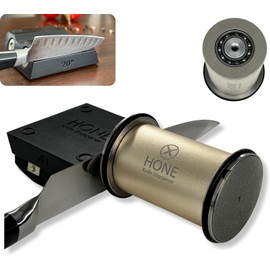TRENDORA Heavy Duty Knife Sharpener: Engineered in Japan, Knife Blade Repair and Restoration Tool with Ball Bearings and Detachable Dual-Sided Diamond Sharpening Plates.
