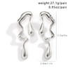 Irregular Waterdrop Earrings for Women Liquid Metal Earrings Thick Hypoallergenic