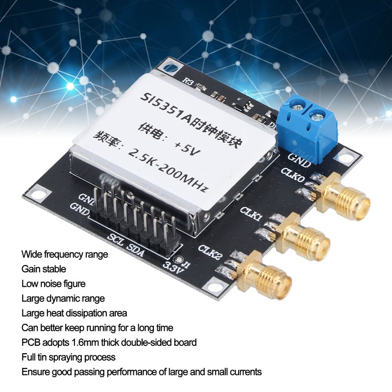 SI5351 Clock Signal Generator Module Low Noise Square Wave Frequency