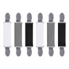 6 Pcs Elasticated Cinch Clip Set, Adjustable Sweater Cardigan Clips, Simple Elegant Clothing Chain Fit Clip for Glove Dresses Shawls Kids Adults Women Men-Black, Grey, White