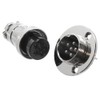 WITTKOWARE M19 Metal Connector Pair, Coupling/Mounting Plug, Screwable, Solder Connection,