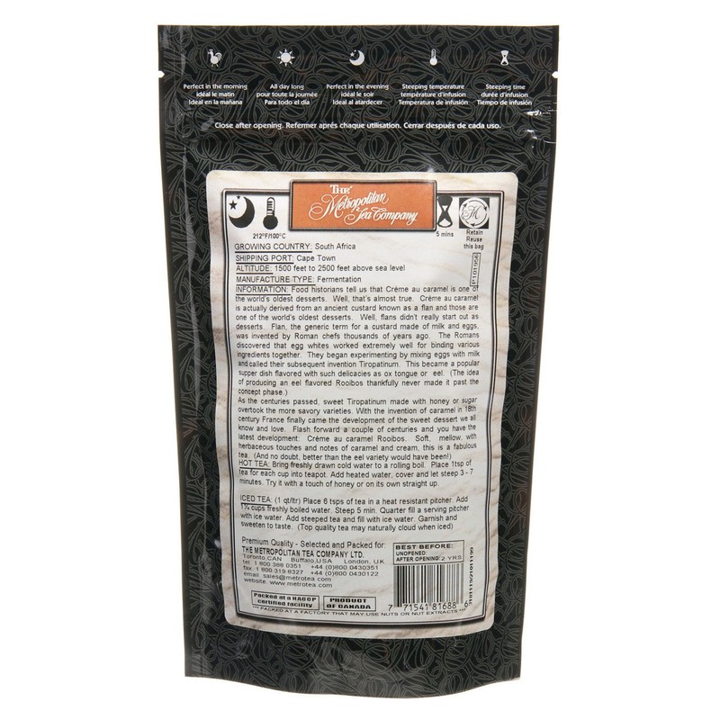 Metropolitan Tea Discovery Loose Tea Pack, Creme Au Caramel Flavored