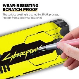 DLseego Punk Steam Deck Skin Sticker Protective Vinyl Decal Anti Fingerprint Scratch Resistant Japanese Amine Cartoon Cover for Steam Gaming Console 2021 Easy to Apply - Yellow