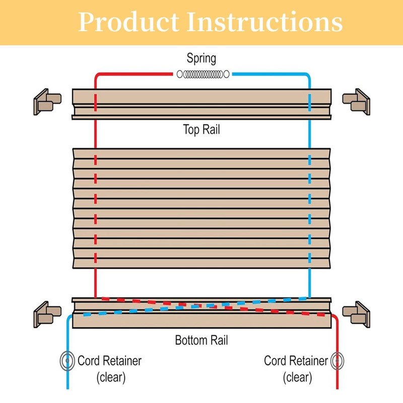 NICENEEDED RV Pleated Shade Repair Kit, Window Shades Blind String