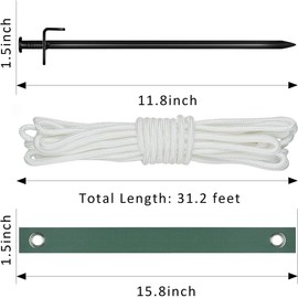 Heavy Duty Steel Tree Stake Kits Tree Stakes and Supports for Leaning Trees Tree Staking and Support Kits for Young Tree Against Bad Weather (2, 12 in)