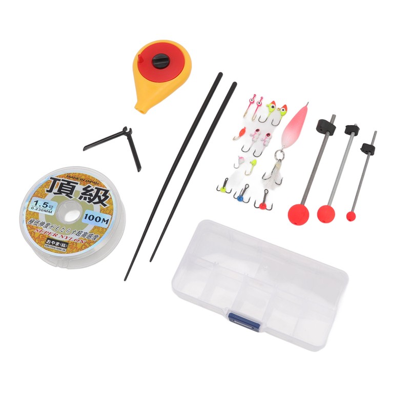 Winter Fishing Set High Strength with Plastic Box Ice Fishing