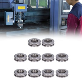 10 Pieces Tarpaulin Axial Bearings, High Accuracy Rolling Ball Bearings, Removable Miniature Thrust Ball Bearing, Metal Axial Bearing Set (51103 17 x 30 x 9 mm)