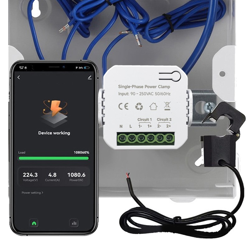 WiFi Smart Energy Monitor Electricity Meter Tester with 120A Current