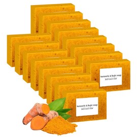 Lemon & Turmeric Soap Bar, 16pcs/set Moisturizing Kojic Body Wash Soap Bar, Deep Cleansing Comfort Body Care Soap Cleanser for Women & Men, Brightening Skin Care Products, Kojic Soap Bar:_16PC