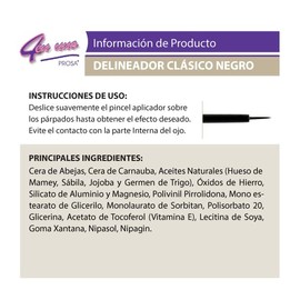 Prosa 2 piezas Delineador Clásico Negro Prosa 4 en 1 | 1 Jabón 50gr La Artesanal