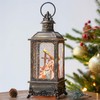 Christmas Snow Globe Lighted Manger Nativity Scene, Musical Water Lantern