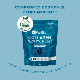 Péptidos Bioactivos De Colágeno Hidrolizado 1kg Wellthy Sabor Sin Sabor