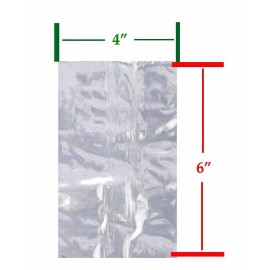 Paper Mart 100 pcs 4"x6" Clear Flat Cello/Cellopha