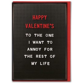 Brainbox Candy - Funny Valentines Cards - 'I Want To Annoy' - Rude Cheeky Hilarious Valentines Day Cards For Him Her Boy Girlfriend Husband Wife Partner